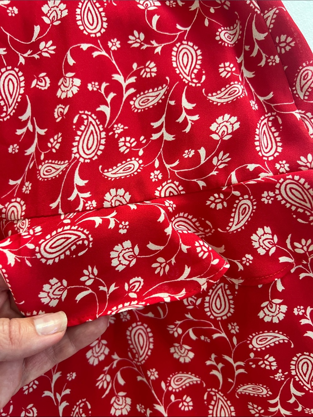 Gilli Red Floral Ruffle Midi Dress - Picture 3 of 5